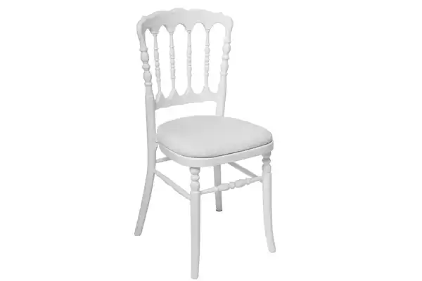 chaise napoléon bois blanc